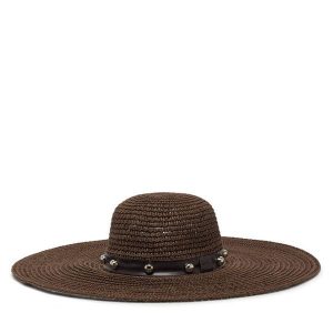 Kapelusz Liu Jo. Brązowe kapelusze Liu Jo, bez wzorów. Za 339,99 zł.