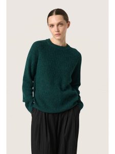SAINT TROPEZ Sweter "Tuesday" w kolorze morskim rozmiar: XXL. Zielone swetry oversize Saint Tropez, xxl, bez wzorów, z wełny, bez ramiączek. Za 105,38 zł.