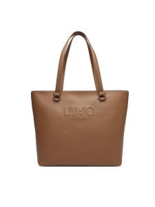 Liu Jo Torebka Halona AF5321 E0087 Brązowy. Brązowe shopper bag Liu Jo, bez wzorów, ze skóry, bez dodatków. Za 629,99 zł.
