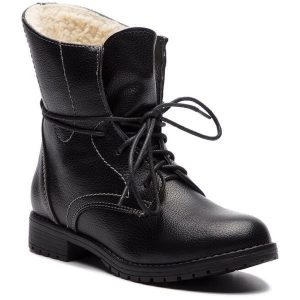 Trzewiki Clara Barson. Czarne botki Clara Barson, bez wzorów, bez obcasa, na płaskiej podeszwie, bez zapięcia. Za 57,99 zł.