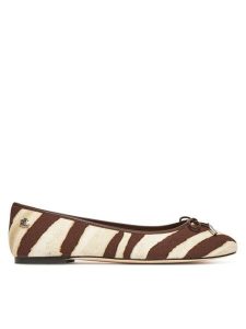 LAUREN RALPH LAUREN Baleriny Jayna 802974360001 Brązowy. Brązowe balerinki Lauren Ralph Lauren, bez wzorów, z materiału, bez obcasa, bez zapięcia. Za 469,99 zł.