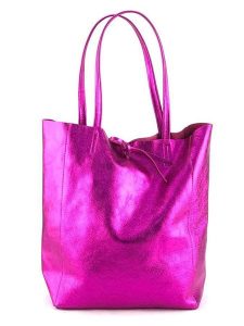 Marlon Skórzany shopper bag w kolorze fuksji - 37 x 40 x 12 cm rozmiar: onesize. Pomarańczowe shopper bag Marlon, bez wzorów, z materiału, na ramię, bez dodatków. Za 228,38 zł.