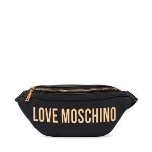 Nerka LOVE MOSCHINO. Czarne nerki i saszetki LOVE MOSCHINO, bez wzorów. Za 819,99 zł.