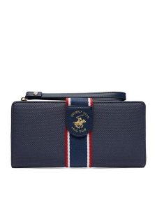 Beverly Hills Polo Club Portfel CEO-BHPC-W1-006-AW25 Granatowy. Niebieskie portfele Beverly Hills Polo Club, bez wzorów, z materiału. Za 79,99 zł.