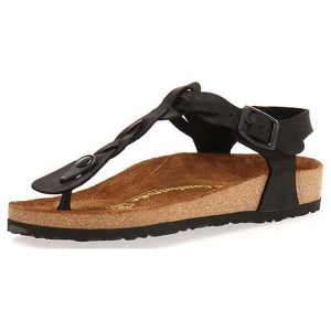 Comfortfusse Skórzane japonki w kolorze czarnym rozmiar: 39. Czarne klapki Comfortfüße, bez wzorów, z otwartym noskiem, bez obcasa. Za 192,79 zł.