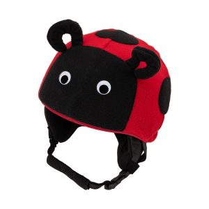 Czapka / nakładka na kask narciarski BIEDRONKA M - 80 cm -maksymalny obwód kasku. Czarne czapki CASCO, bez wzorów, sportowe. Za 25,00 zł.