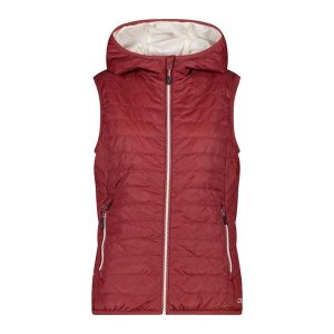 Kurtka bez rękawów z kapturem dla kobiet CMP. Czerwone kurtki CMP, na zimę, bez wzorów, z kapturem. Za 347,00 zł.