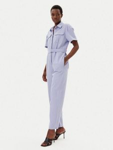 Liu Jo Kombinezon WA5442 T4282 Fioletowy Regular Fit. Fioletowe sukienki Liu Jo, bez wzorów, z bawełny, bez kołnierzyka, bez ramiączek. Za 649,99 zł.