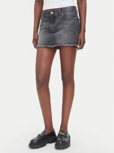 Juicy Couture Spódnica jeansowa JCDGS126958 Szary Regular Fit. Szare spódnice Juicy Couture, bez wzorów, z jeansu. Za 349,99 zł.