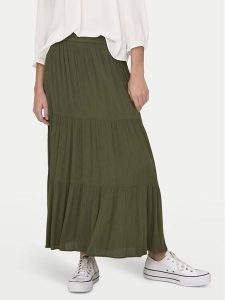 ONLY Spódnica maxi Mikka 15324808 Zielony Regular Fit. Zielone spódnice ONLY, l, bez wzorów, z wiskozy, maxi. Za 99,99 zł.