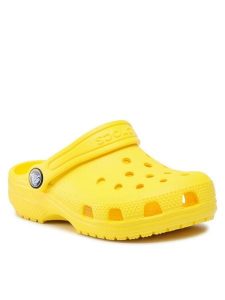 Crocs Klapki Classic Clog K 206991 Żółty. Żółte klapki Crocs, bez wzorów, z tworzywa sztucznego, bez obcasa. Za 189,99 zł.