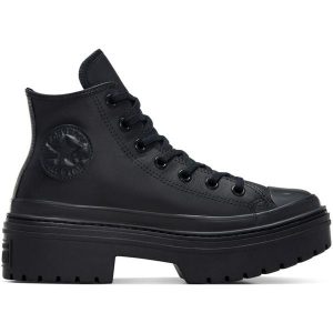 Adidasy Converse Chuck Taylor All Star Lugged Heel Leather, Kobiety. Czarne buty sportowe Converse, bez wzorów, ze skóry, bez zapięcia. Za 430,45 zł.