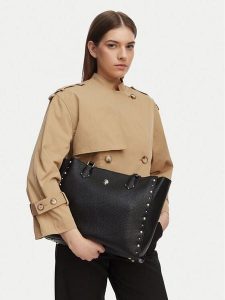 U.S. Polo Assn. Torebka BIUXT8894WVP Czarny. Czarne shopper bag U.S. Polo Assn., bez wzorów, ze skóry, bez dodatków. Za 164,99 zł.