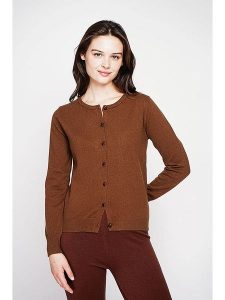 C& Jo Kardigan w kolorze jasnobrązowym rozmiar: 40. Brązowe kardigany C& Jo, ze splotem. Za 121,99 zł.