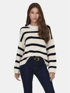 JDY Sweter Justy 15264902 Beżowy Regular Fit. Brązowe swetry klasyczne JDY, xl, z syntetyku, bez kołnierzyka. Za 109,99 zł.
