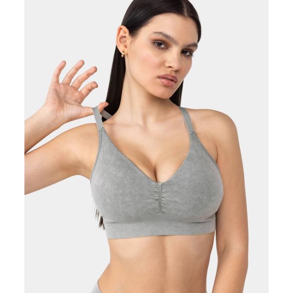 Biustonosz Carpatree Marble Story bezszwowy zielony. Zielone biustonosze Carpatree, bez wzorów, z materiału. W wyprzedaży za 119,99 zł.