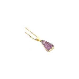 Colare Agat Druza Fiołkowa złoto. Zawieszki marki Brazi druse jewelry. Za 170,00 zł.