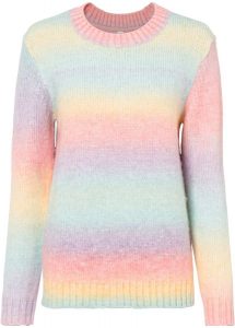 Sweter w cieniowanym kolorze. Czerwone swetry klasyczne bonprix, bez kołnierzyka. Za 127,99 zł.