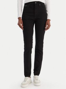 Calvin Klein Jeans Jeansy LV047D740G Czarny Slim Fit. Czarne jeansy Calvin Klein Jeans, bez wzorów, z bawełny. Za 429,99 zł.