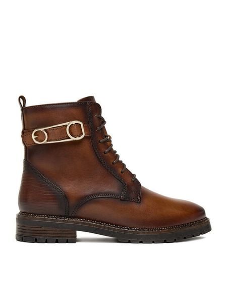 Lasocki Trzewiki CEO-WB-GINEVRA-34 Brązowy. Brązowe botki Lasocki, bez wzorów, ze skóry, bez obcasa, na płaskiej podeszwie, bez zapięcia. Za 259,99 zł.