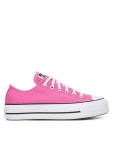 Converse Trampki Chuck Taylor All Star Lift Platform A16104C Różowy. Czerwone trampki Converse, bez wzorów, z materiału, bez zapięcia. Za 399,99 zł.