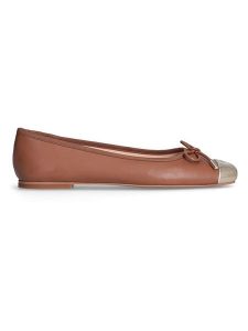 Liu Jo Skórzane baleriny w kolorze jasnobrązowym rozmiar: 41. Brązowe balerinki Liu Jo, bez wzorów, bez obcasa, bez zapięcia. Za 282,95 zł.