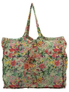 Really Nice Things Shopper bag "Green Garden" w kolorze zielono-jasnoróżowym - 50 x 40 x 7 cm rozmiar: onesize. Różowe shopper bag Really Nice Things, bez wzorów, z materiału, na ramię, bez dodatków. Za 144,92 zł.
