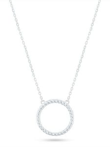 Eclat d'Argent Srebrny naszyjnik z elementem ozdobnym - dł. 40 cm rozmiar: onesize. Szare naszyjniki Eclat d'Argent, srebrne. Za 97,45 zł.