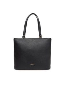 JENNY Torebka MJT-C-003-04 Czarny. Czarne shopper bag Jenny, bez wzorów, z materiału, bez dodatków. Za 139,99 zł.