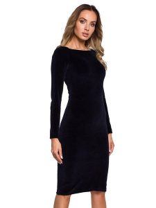 Made of emotion Sukienka w kolorze granatowym rozmiar: S. Niebieskie sukienki Made Of Emotion, s, bez wzorów, z bawełny, bez kołnierzyka, bez ramiączek, midi. Za 187,52 zł.