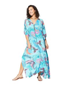 Ipanima Sukienka w kolorze błękitnym ze wzorem rozmiar: 34-40. Niebieskie sukienki Ipanima, bez wzorów, bez kołnierzyka, bez ramiączek, maxi. Za 78,99 zł.