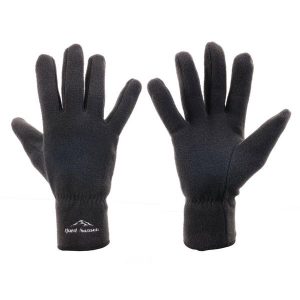 Rękawice turystyczne unisex Fjord Nansen Micropile. Czarne rękawiczki Fjord Nansen, bez wzorów, z dzianiny. Za 49,99 zł.