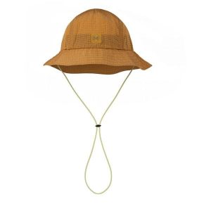 Kapelusz BUFF GO BUCKET HAT SOLID. Brązowe kapelusze Buff, bez wzorów, sportowe. Za 114,99 zł.