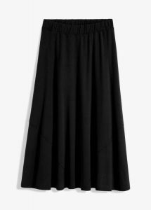 Spódnica z dżerseju, poszerzana dołem. Czerwone spódnice bonprix, bez wzorów, z dżerseju, eleganckie. Za 112,99 zł.
