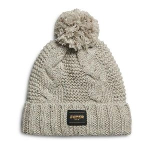 Damska czapka z dzianiny Superdry. Brązowe czapki Superdry, bez wzorów, z dzianiny. Za 121,00 zł.