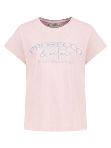 Eight2Nine Koszulka w kolorze jasnoróżowym rozmiar: XL. Różowe bluzki Eight2Nine, xl, bez wzorów, z bawełny, bez kołnierzyka, bez ramiączek. Za 43,99 zł.