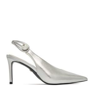 Szpilki GINO ROSSI. Szare szpilki Gino Rossi, bez wzorów, bez obcasa. Za 399,99 zł.