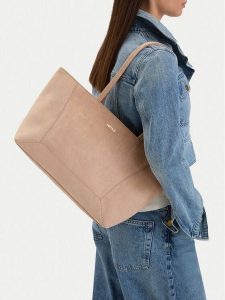 MEXX Torebka CEO-MEXX-L-003-10 Beżowy. Brązowe shopper bag Mexx, bez wzorów, z materiału, bez dodatków. Za 229,99 zł.