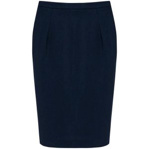 Damska prosta spódnica Kariban Premium. Niebieskie spódnice KARIBAN, na co dzień, bez wzorów, eleganckie. W wyprzedaży za 269,50 zł.