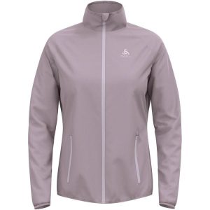Kurtka techniczna damska ODLO Essential Light Jacket. Fioletowe kurtki ODLO, bez wzorów, z materiału, bez kaptura. Za 344,65 zł.
