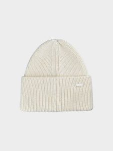 4F Czapka beanie w kolorze białym rozmiar: S. Białe czapki 4f, bez wzorów, ze splotem. Za 35,10 zł.