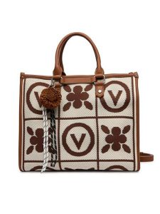 Valentino Torebka Tyle VBS9XF04 Brązowy. Brązowe shopper bag Valentino, bez wzorów, ze skóry, bez dodatków. Za 759,99 zł.