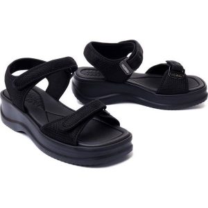 AZALEIA 18451 VERA THERAPY PAP AD 90142 black, sandały damskie. Czarne sandały Azaleia, bez wzorów, bez obcasa, bez zapięcia. Za 167,92 zł.