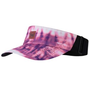 Damska czapka z daszkiem Buff Go Visor. Czerwone czapki Buff, bez wzorów, z bawełny, sportowe. W wyprzedaży za 62,96 zł.