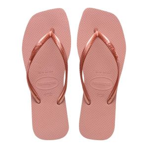 Klapki Havaianas Model 4148301h Kolor Rose. Czerwone klapki Havaianas, bez wzorów, z gumy, bez obcasa. Za 94,99 zł.