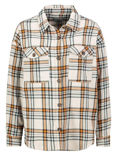 Eight2Nine Koszula w kolorze beżowo-jasnobrązowo-antracytowym rozmiar: L. Brązowe koszule Eight2Nine, l, bez wzorów, z bawełny, bez kołnierzyka, bez ramiączek. Za 78,47 zł.