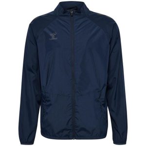 Kurtka wodoodporna Hummel Pro. Niebieskie kurtki Hummel, bez wzorów, bez kaptura. Za 349,00 zł.