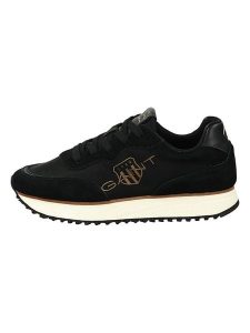GANT Footwear Skórzane sneakersy "Bevinda" w kolorze czarnym rozmiar: 37. Czarne trampki GANT Footwear, bez wzorów, ze skóry, bez zapięcia. Za 194,15 zł.