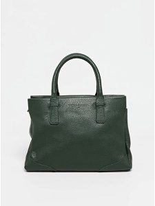 Victor & Hugo Paris Skórzana torebka "Eve" w kolorze ciemnozielonym - 33 x 24 x 14 cm rozmiar: onesize. Zielone torebki klasyczne Victor & Hugo Paris, bez wzorów, z materiału, bez dodatków. Za 260,99 zł.