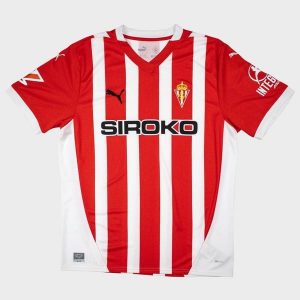 Oficjalna koszulka piłkarska Puma Real Sporting dla dorosłych sezon 2024-25 sp. Czerwone bluzki Puma, bez wzorów, sportowe, bez kołnierzyka, bez ramiączek. Za 342,00 zł.
